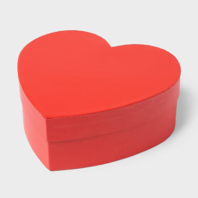 9"x8.5"x3.3" Valentines Day Heart Gift Box with Lid Red - Spritz™ | Target