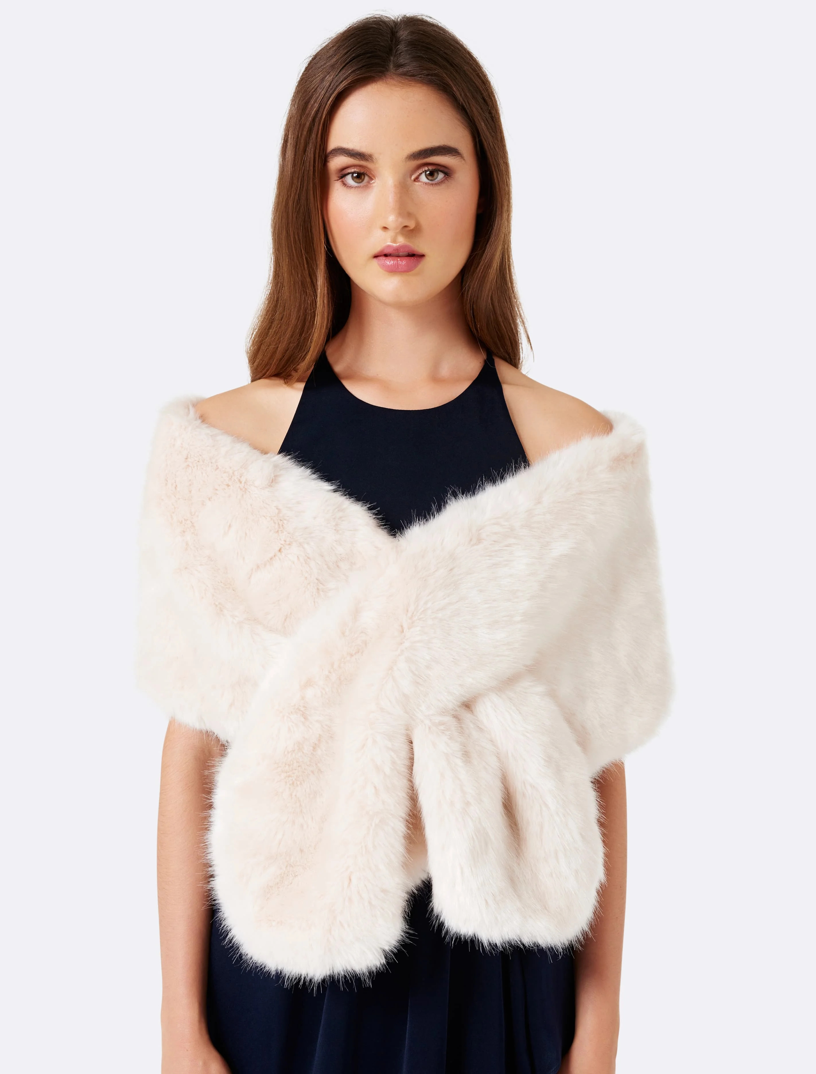 Laura Faux Fur Wrap | Forever New (AU)