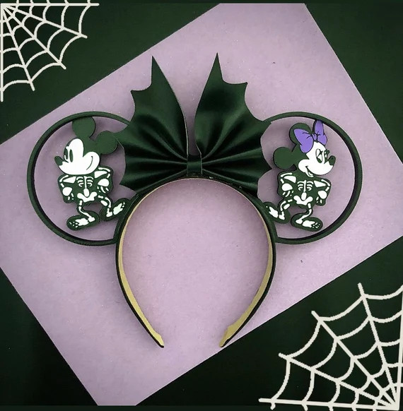 Skeleton Mickey Halloween Ears 3d | Etsy (US)