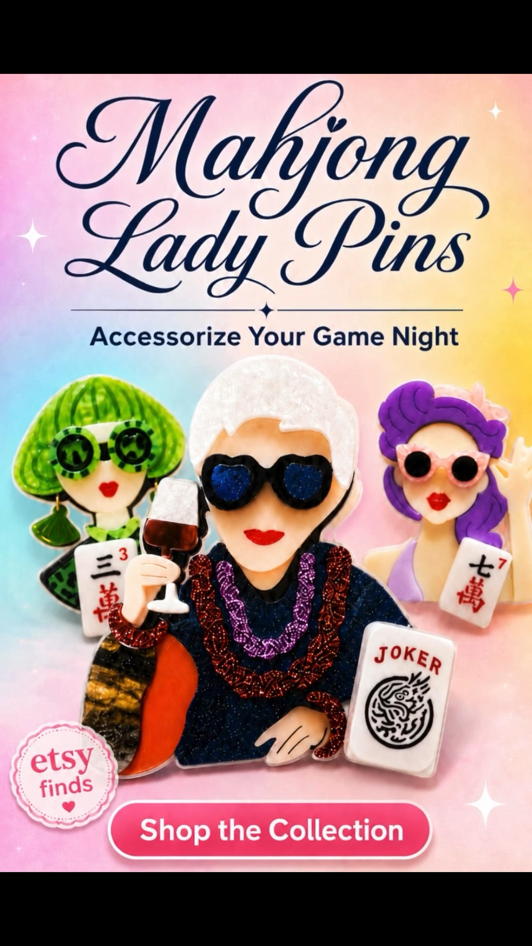 Add personality to your next Mahjong game with wearable Mahjong lady pins made for players who love playful accessories. These colorful Mahjong brooches are perfect for game night outfits, hostess gifts, Mahjong club friends, or gifts for Mahjong players. Save this fun accessory idea for your next Mahjong gathering. Mahjong accessories, Mahjong gifts, game night jewelry, Mahjong brooch, gifts for Mahjong players

#LTKootd #LTKmomlife