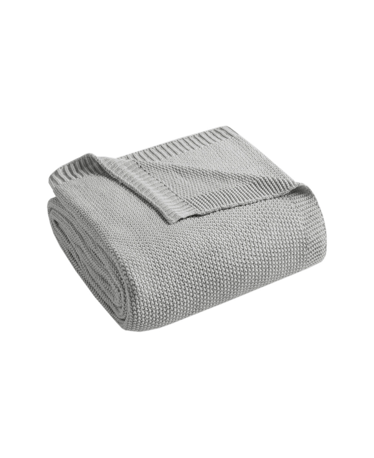 Ink+Ivy Bree Classic Knit Blanket, Full/Queen - Grey | Macy's