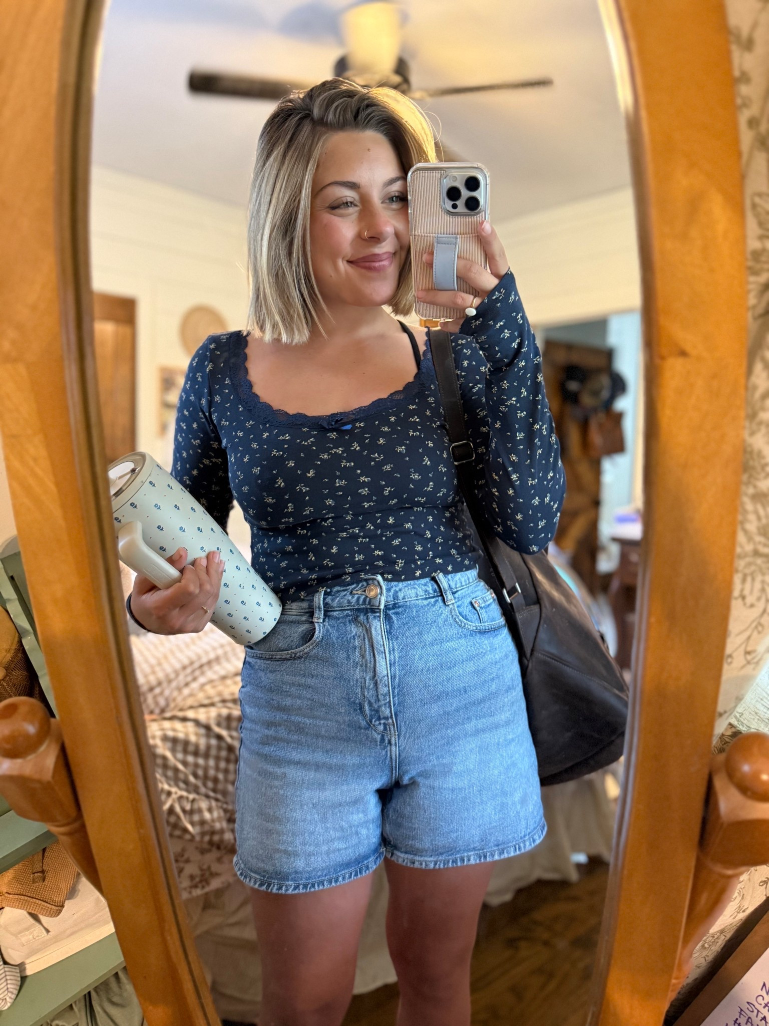 fit from the other day 💛 my cup was limited edition print (ruthie) but i tagged what brand it is! shorts are zara mom shorts 

#outfitinspo #fashioninspo #ltkstyle #falloutfitinspo #diaperbag 

#LTKBeauty #LTKStyleTip #LTKFamily