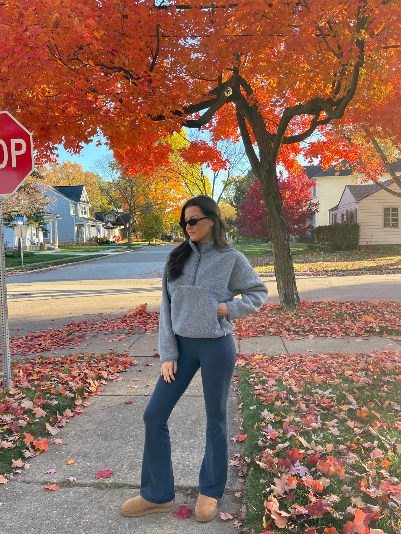 Fall walk outfit 🍂 wearing a size small in everything and I’m 5’7”! 

#LTKStyleTip #LTKSeasonal #LTKActive