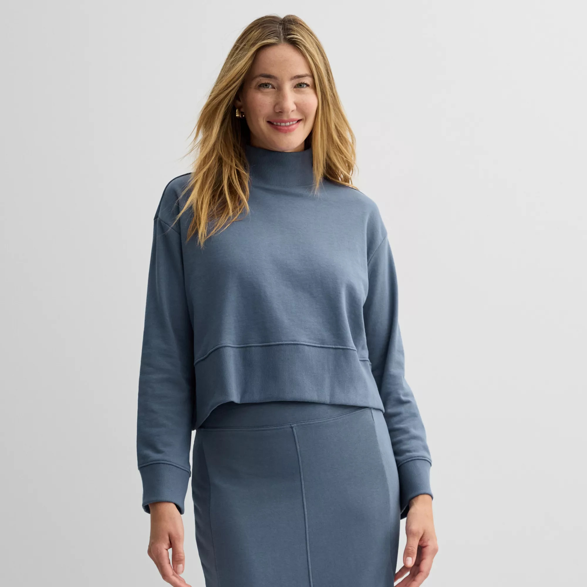 Women's Sonoma Goods For Life® Fleece Turtleneck Top | Kohl's