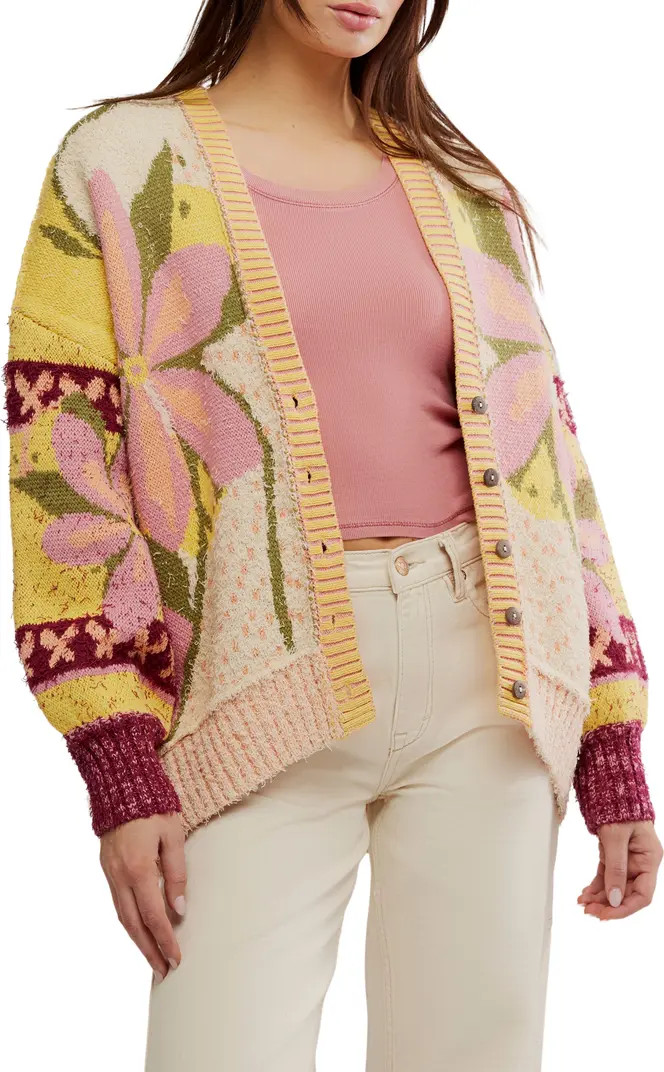 Bali Tropical Garden Cotton Blend Cardigan | Nordstrom Rack