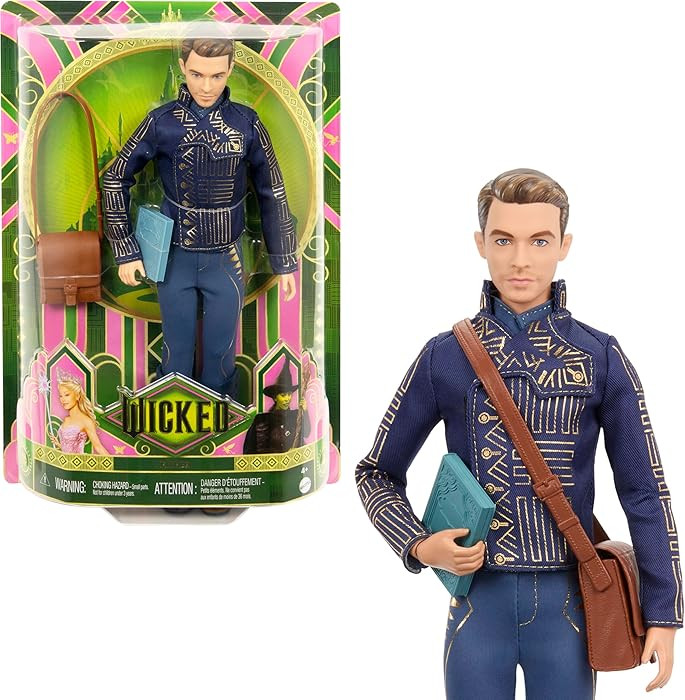 Mattel Universal Wicked Fiyero Fashion Doll with Posability, Removable School Uniform, Boots, & S... | Amazon (US)