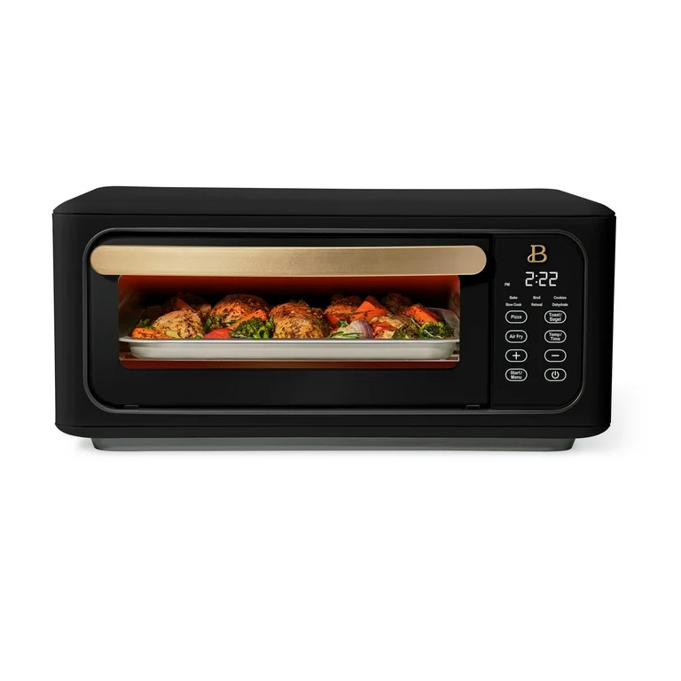 Beautiful Infrared Air Fry Toaster Oven, 9-Slice, 1800 W, Black Sesame by Drew Barrymore | Walmart (US)