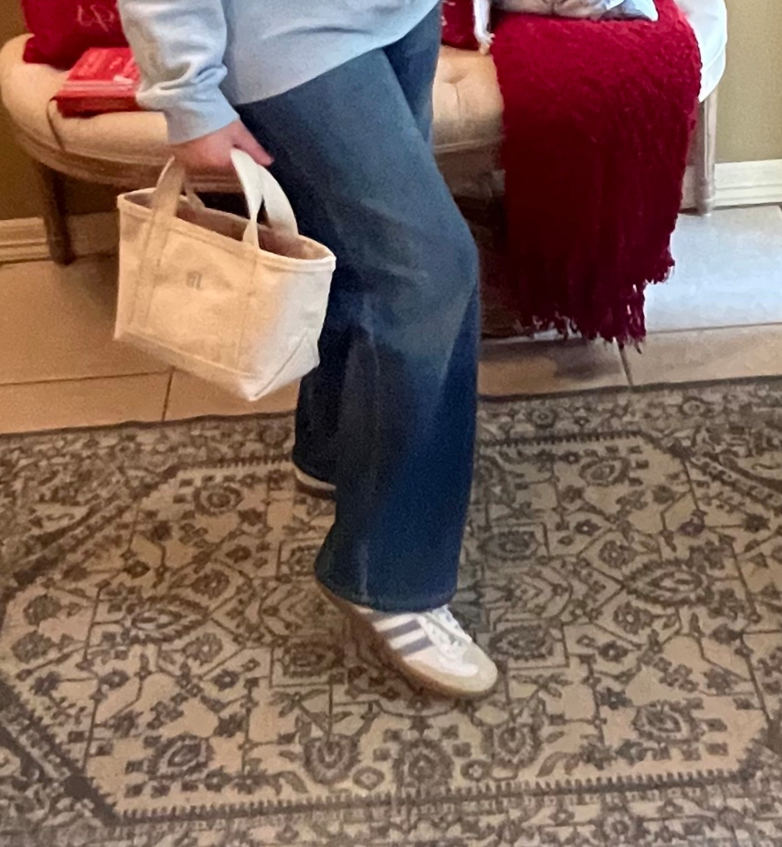 French blue and white adidas’s 
Sambas
L.L. Bean mini monogram boat and tote
Natural
Coastal granddaughter 
Gift idea
Bag

#LTKGiftGuide #LTKFindsUnder50 #LTKOver40