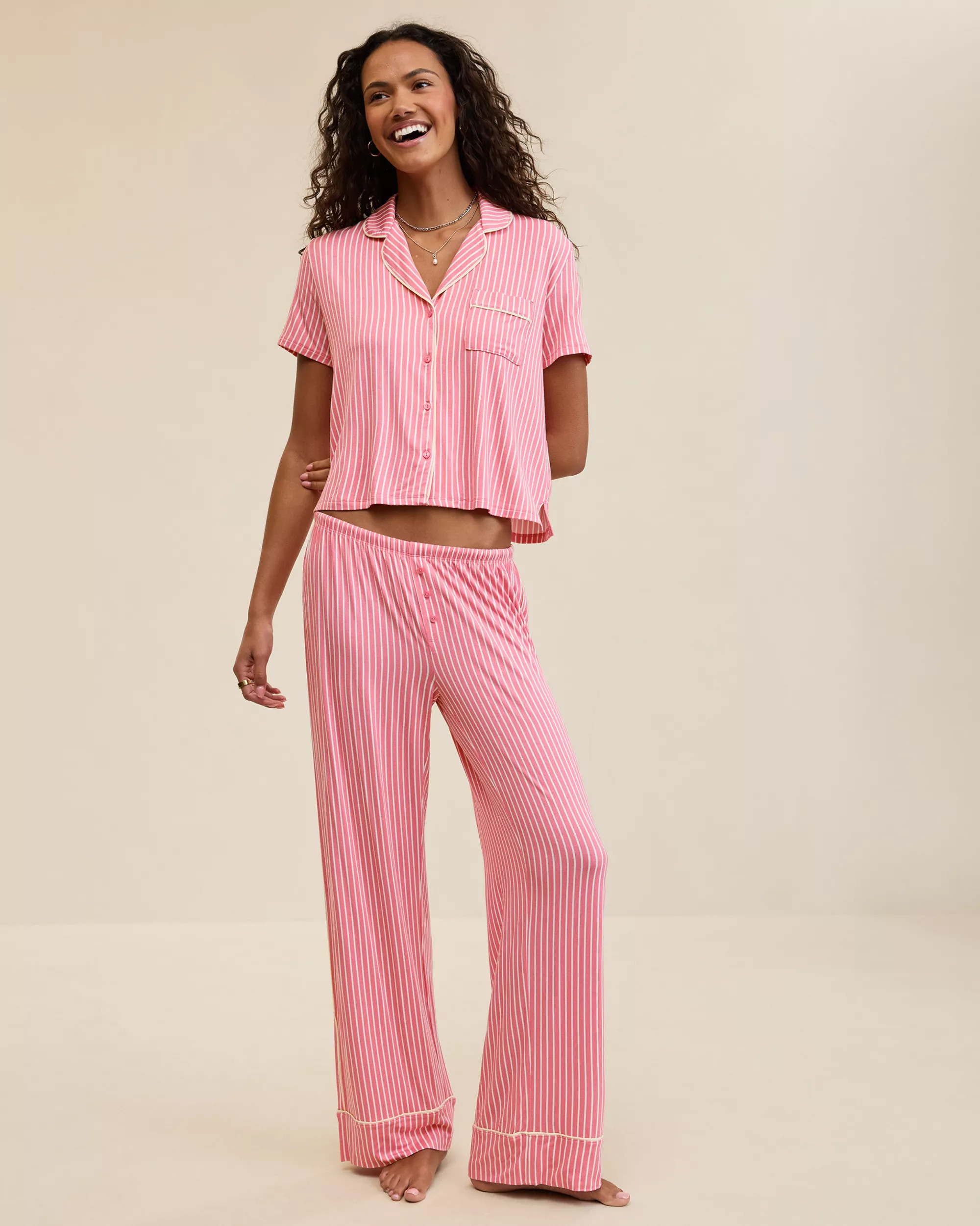 Aerie Real Soft® Short Sleeve Pajama Shirt | American Eagle Outfitters (US & CA)