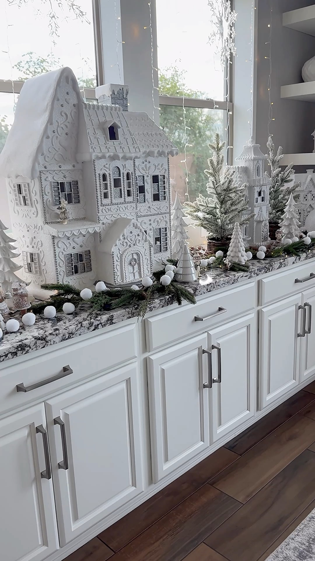 Giant gingerbread house Winter Wonderland! ❄️☃️🌲I hope this inspires your Christmas decorating!🫶🏻

💫The Christmas tree I have in the corner of my dining room is known as the “viral” tree and with good reason… it is stunning in person! 

 #modernfarmhouseglam  #viralchristmastree #christmas2025 #christmasdecorating #christmastree #winterwonderland  #neutralchristmas 

#LTKHome #LTKHoliday