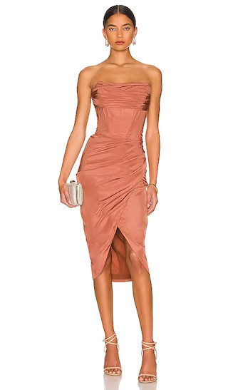 Jamila Corset Dress in Chestnut | summer dresses womens dresses modest dresses spring dresses 2023 | Revolve Clothing (Global)