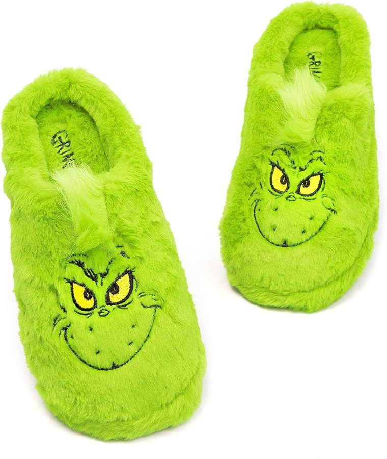 The Grinch Slippers Adults Men Women Christmas Movie Fur Shoes | Amazon (US)