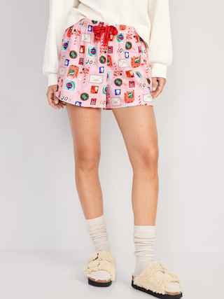 Matching Print Flannel Pajama Shorts for Women -- 2.5-inch inseam | Old Navy (US)