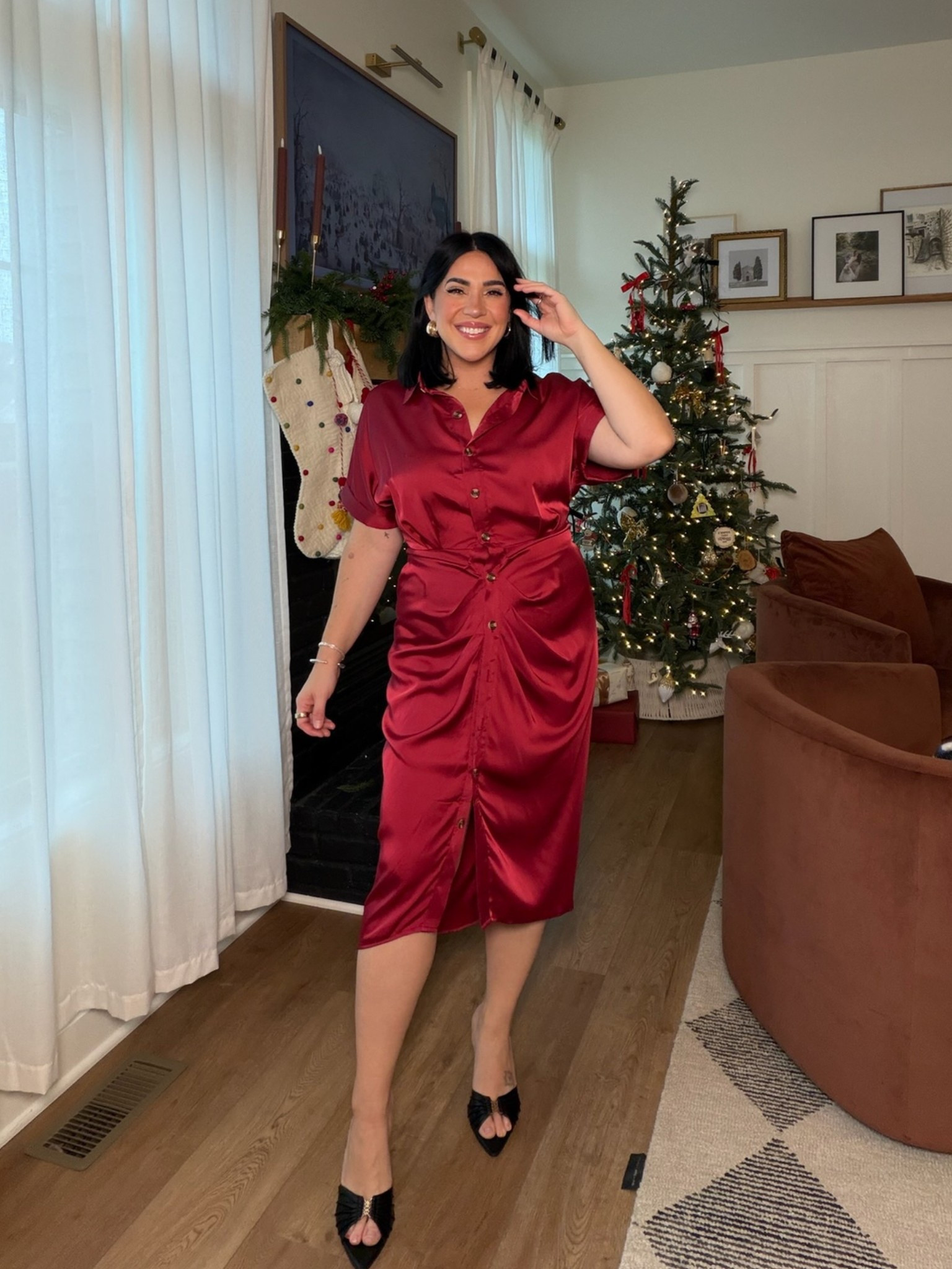 Classy, timeless and modest holiday dress! Under $50! Size L.

Christmas party dress, holiday outfit, mom style! 

#LTKSeasonal #LTKMidsize #LTKHoliday