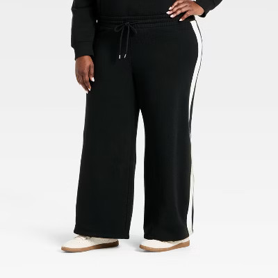 Women's Mid-Rise Straight Leg Pull-On Pants - Universal Thread™ Black XXL | Target