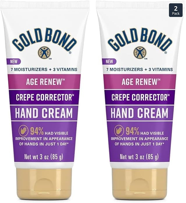 Gold Bond Age Renew Crepe Corrector Hand Cream, Replenishing & Smoothing Formula, 3 oz. (Pack of ... | Amazon (US)