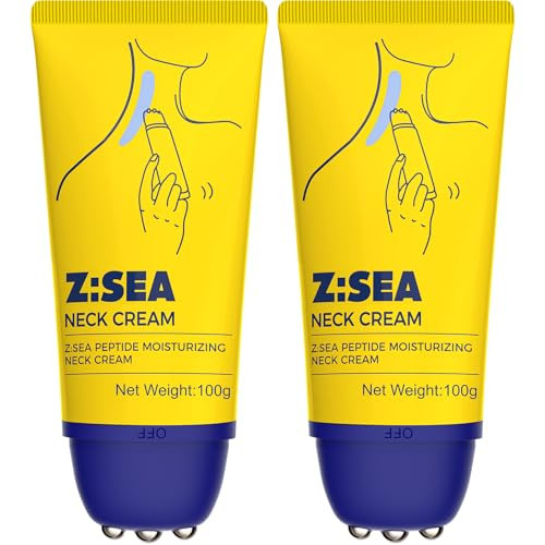 Z:SEA Neck Firming Cream with Roller, Tightening and Lifting Neck & Chest Cream for Crepey Skin, Anti Aging Wrinkle Moisturizer, 3.52 Oz (2 Pack) | Amazon (US)