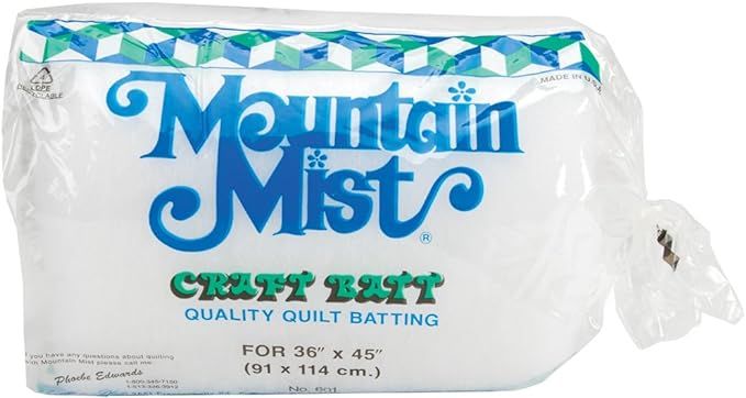 Mountain Mist Polyester Quilt Batting, Craft 36-inch-by-45-inch | Amazon (US)