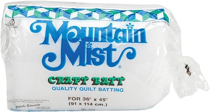 Mountain Mist Polyester Quilt Batting, Craft 36-inch-by-45-inch | Amazon (US)