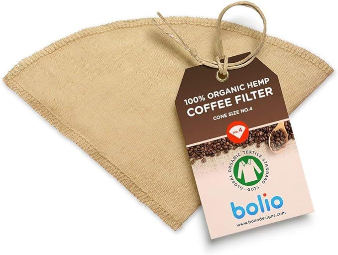 Organic Hemp Reusable Coffee Filter (1, No.4 Cone) | Amazon (US)