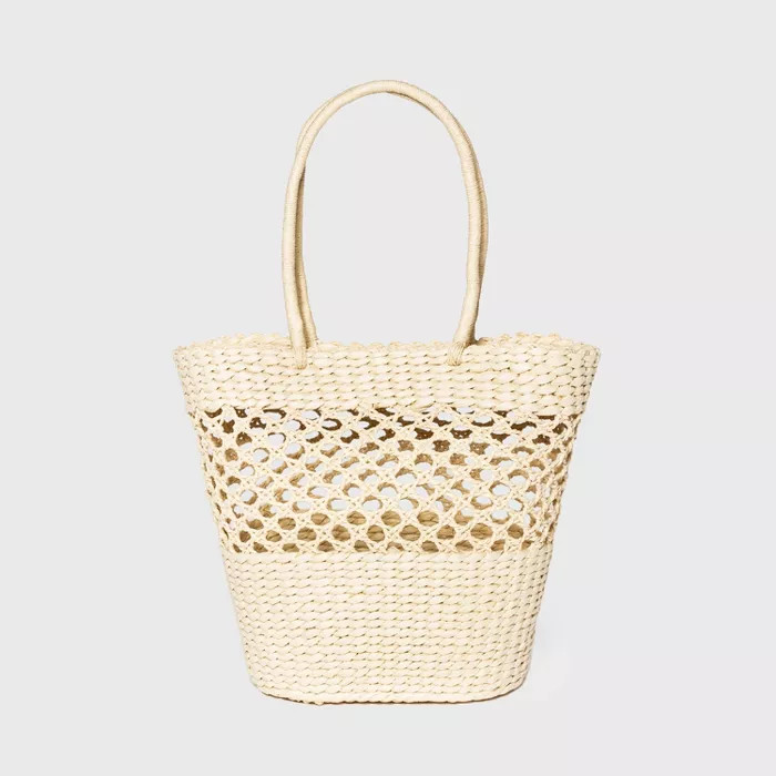 Straw Tote Handbag - Shade & Shore™ Off White | Target