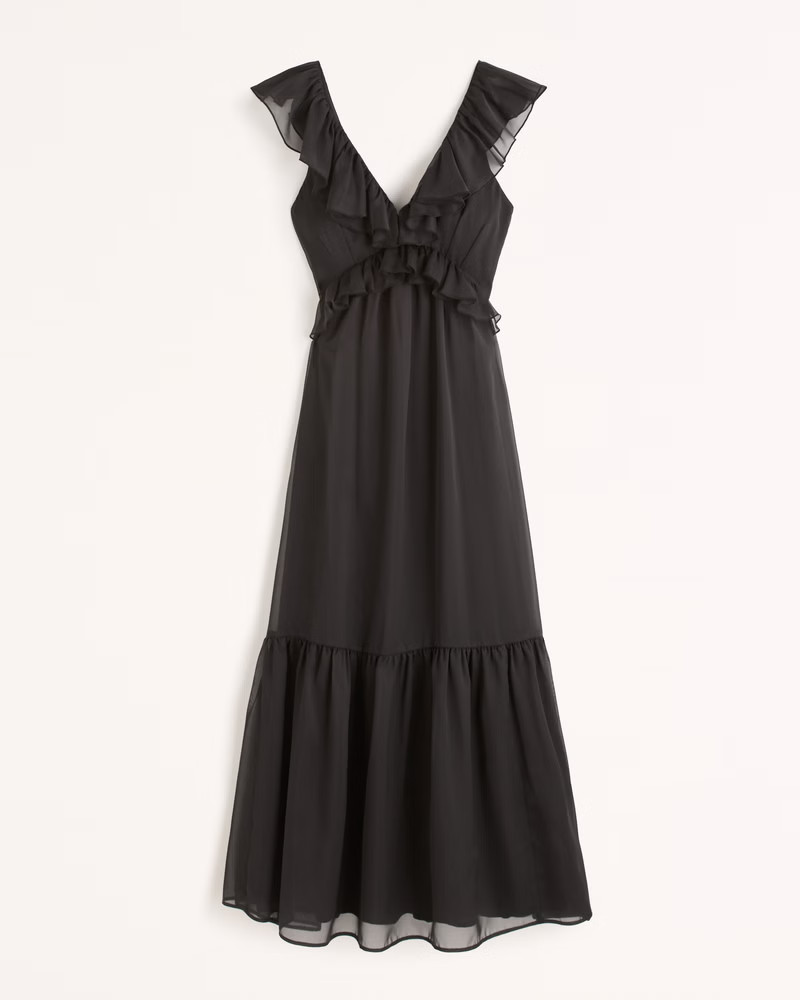 Women's Drama Ruffle Maxi Dress | Women's Dresses & Jumpsuits | Abercrombie.com | Abercrombie & Fitch (US)