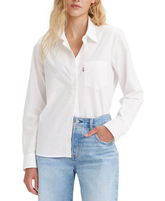 Women's Hemming Cotton Patch-Pocket Shirt | Macys (US)