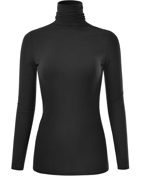 EIMIN Women's Long Sleeve Turtleneck Light Weight Pullover Slim Fit T-Shirts Top (S-3XL) | Amazon (US)