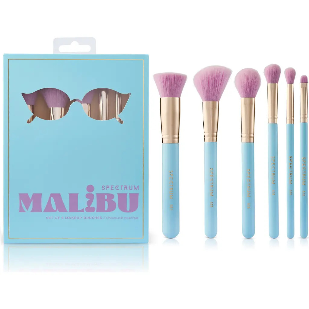 SPECTRUM Malibu 6-Piece Makeup Brush Set in Blue at Nordstrom | Nordstrom