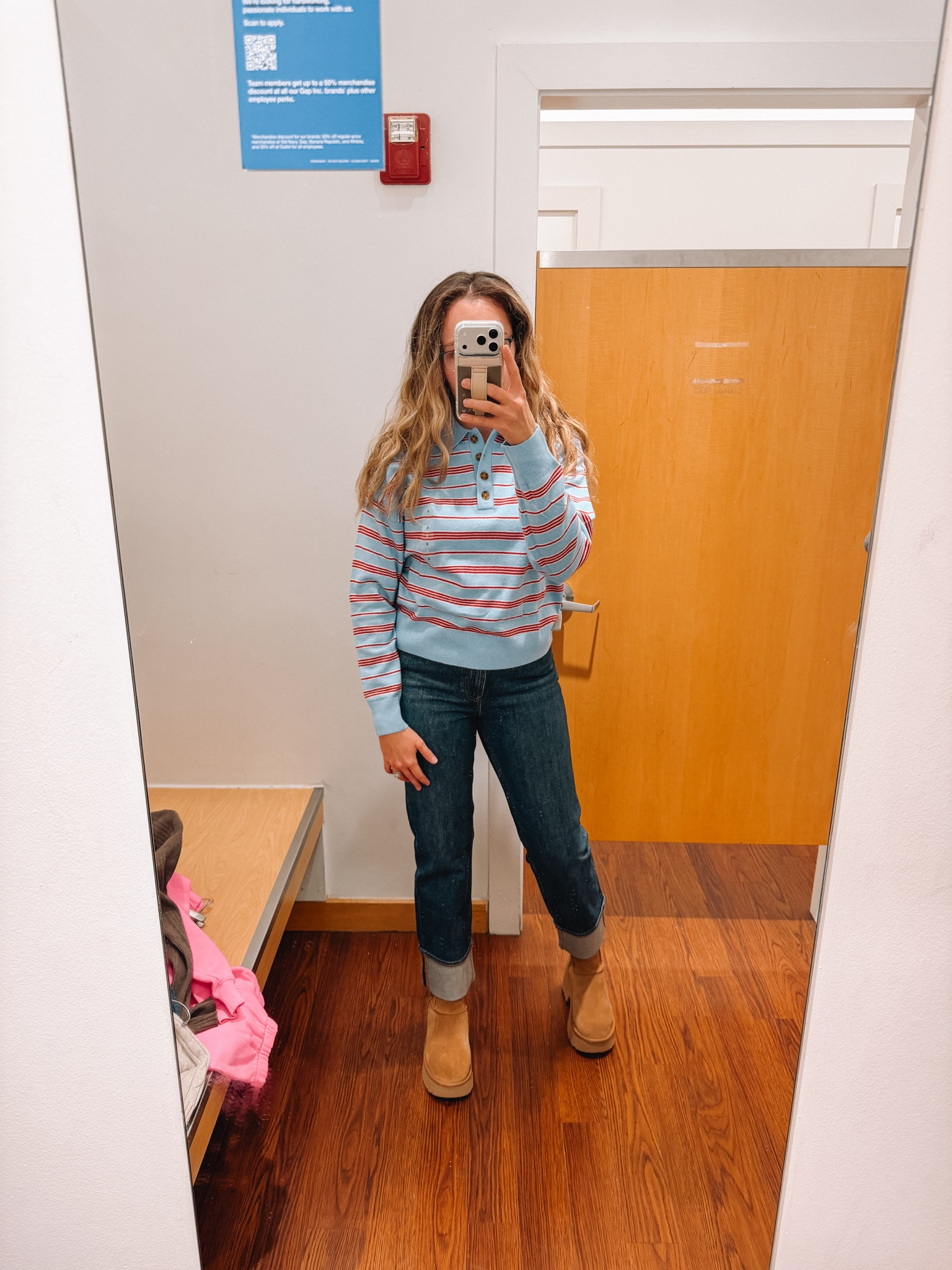Striped Henley sweater styled🤍

#LTKSeasonal #LTKTravel #LTKmomlife