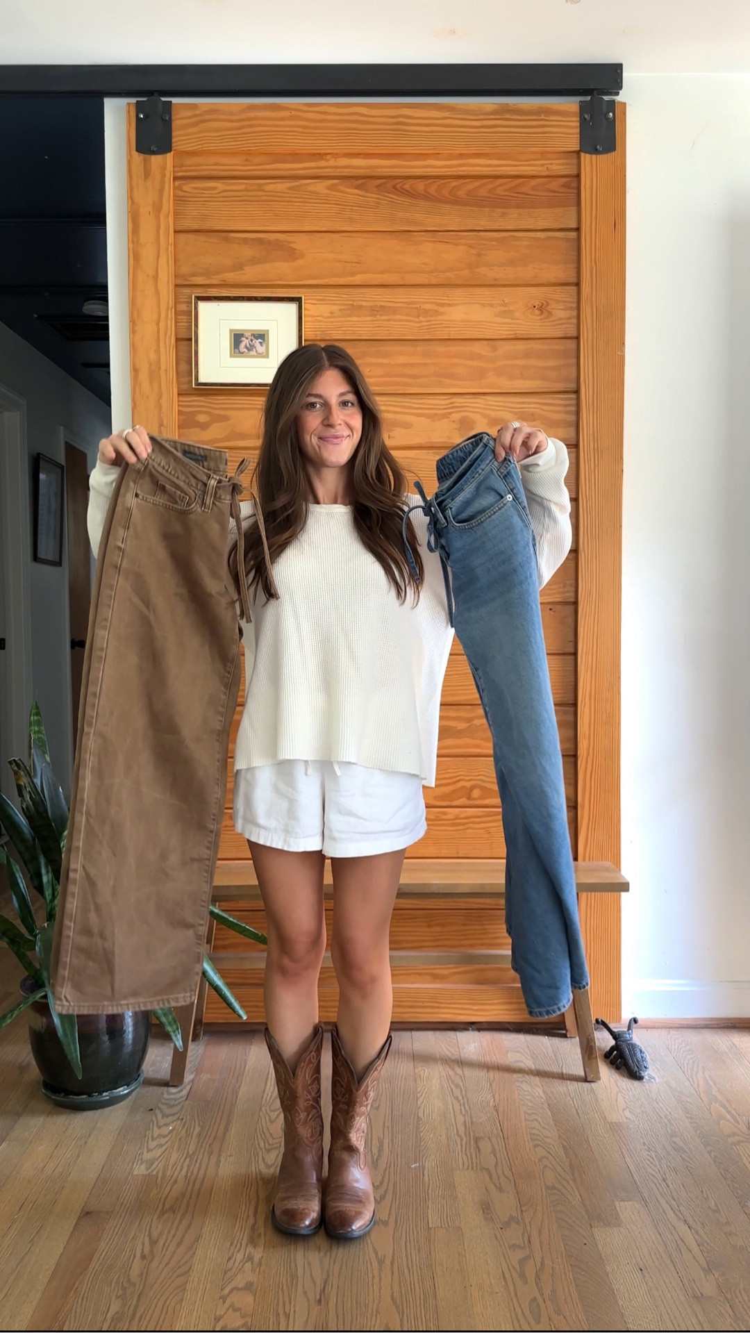 loved the jeans so much, I got them in blue! wearing a size 0, i’m usually a 24! small in tank. 

boots are linked on my shopmy 🖤

#LTKStyleTip #LTKSeasonal #LTKFindsUnder50