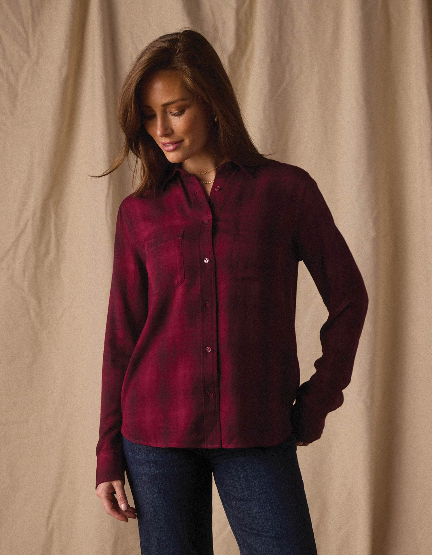 Harper Button Up in Fig Plaid | The Normal Brand