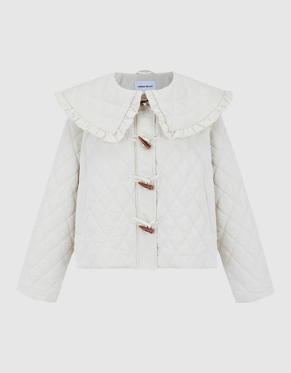 Puffer Jacket With Statement Collar | Urban Revivo