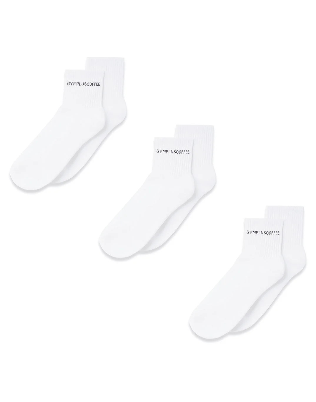 3 Pack Quarter Length Everyday Sock in White | Gym + Coffee UK & IE - Accelerate - UK