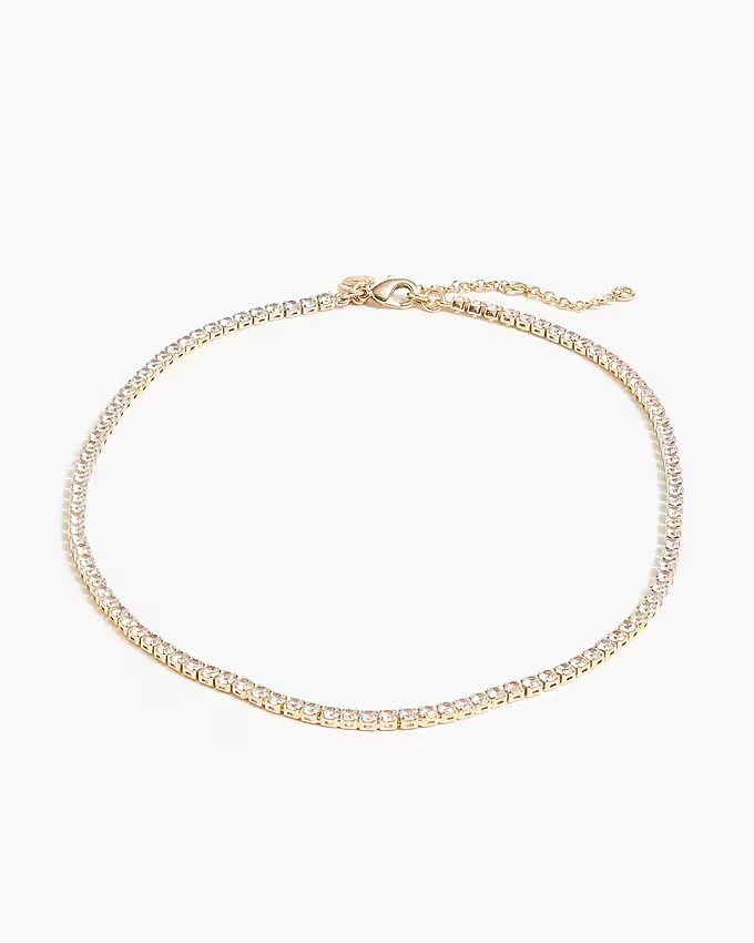 Crystal tennis necklace | J.Crew Factory