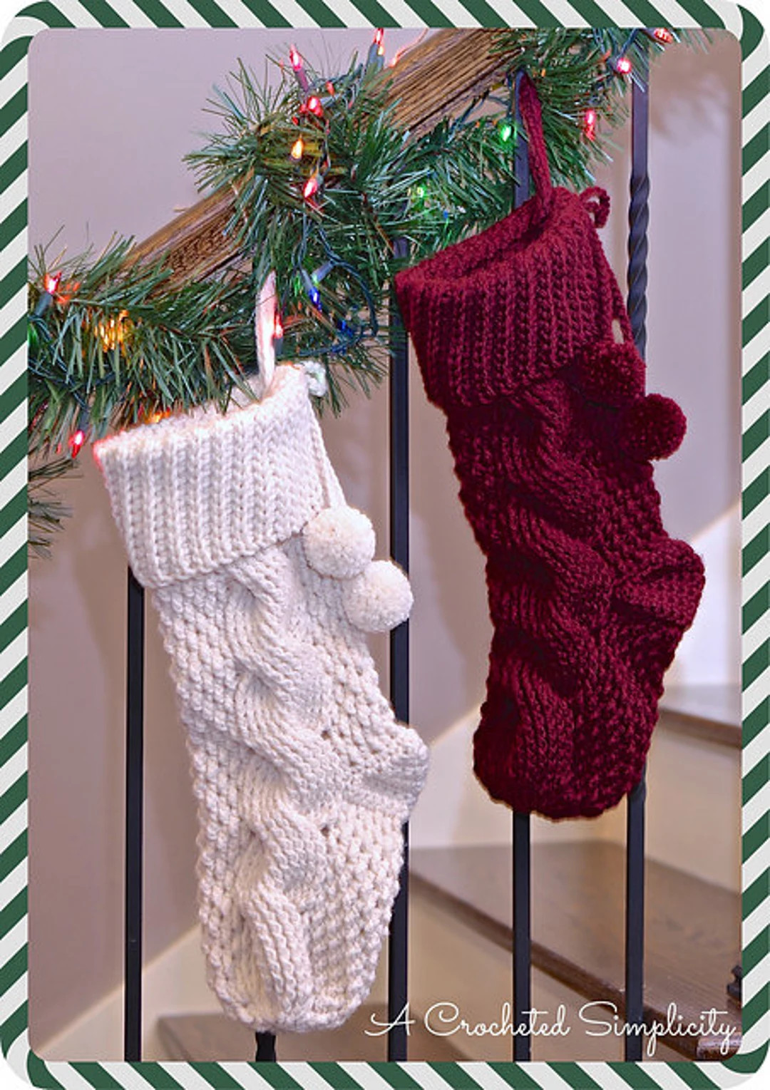 Crochet Pattern: Big Bold Cabled Stocking | Etsy (US)