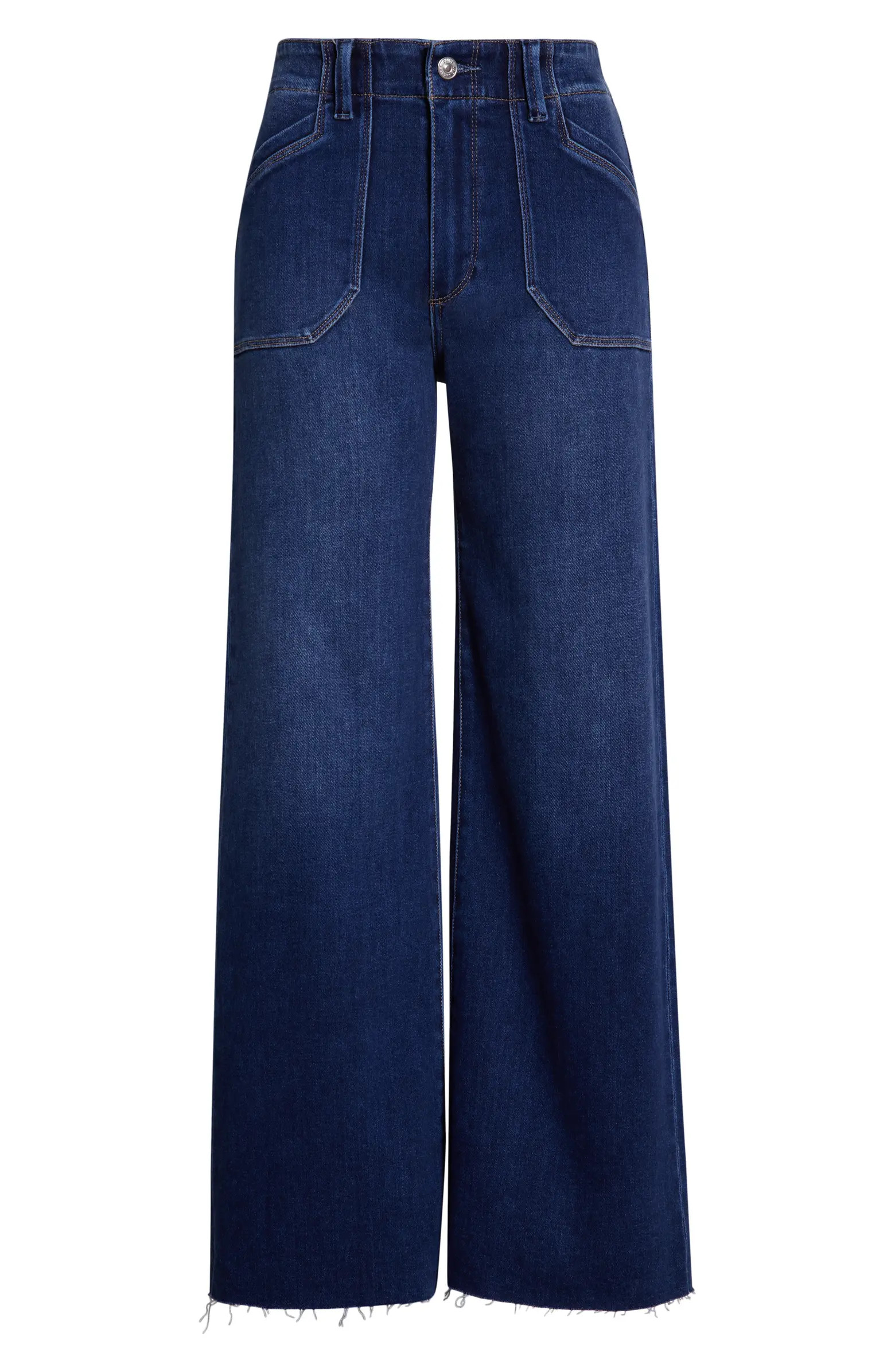 Anessa High Waist Wide Leg Utility Jeans | Nordstrom