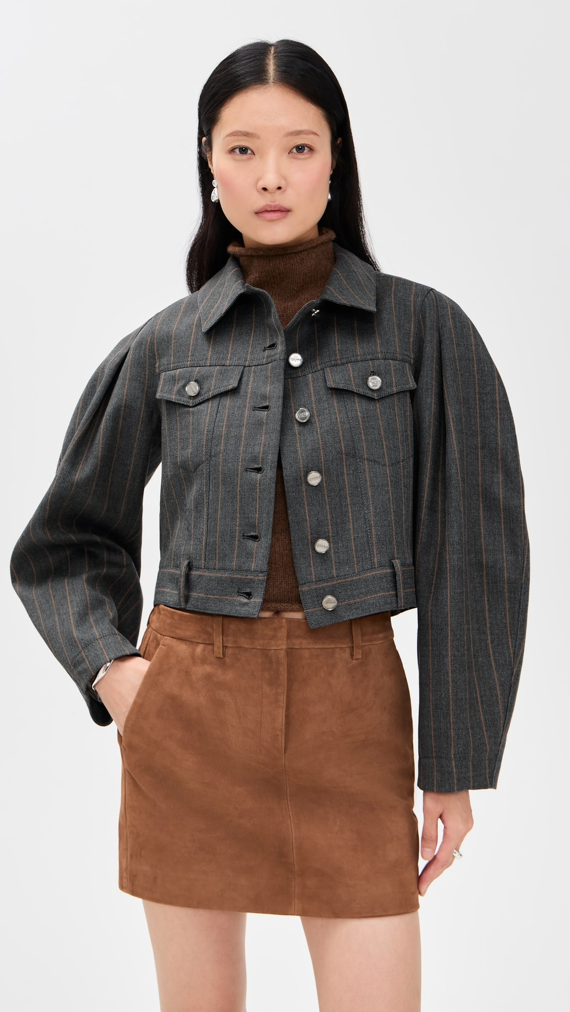 Brushed Wool Stripe Jacket | Shopbop