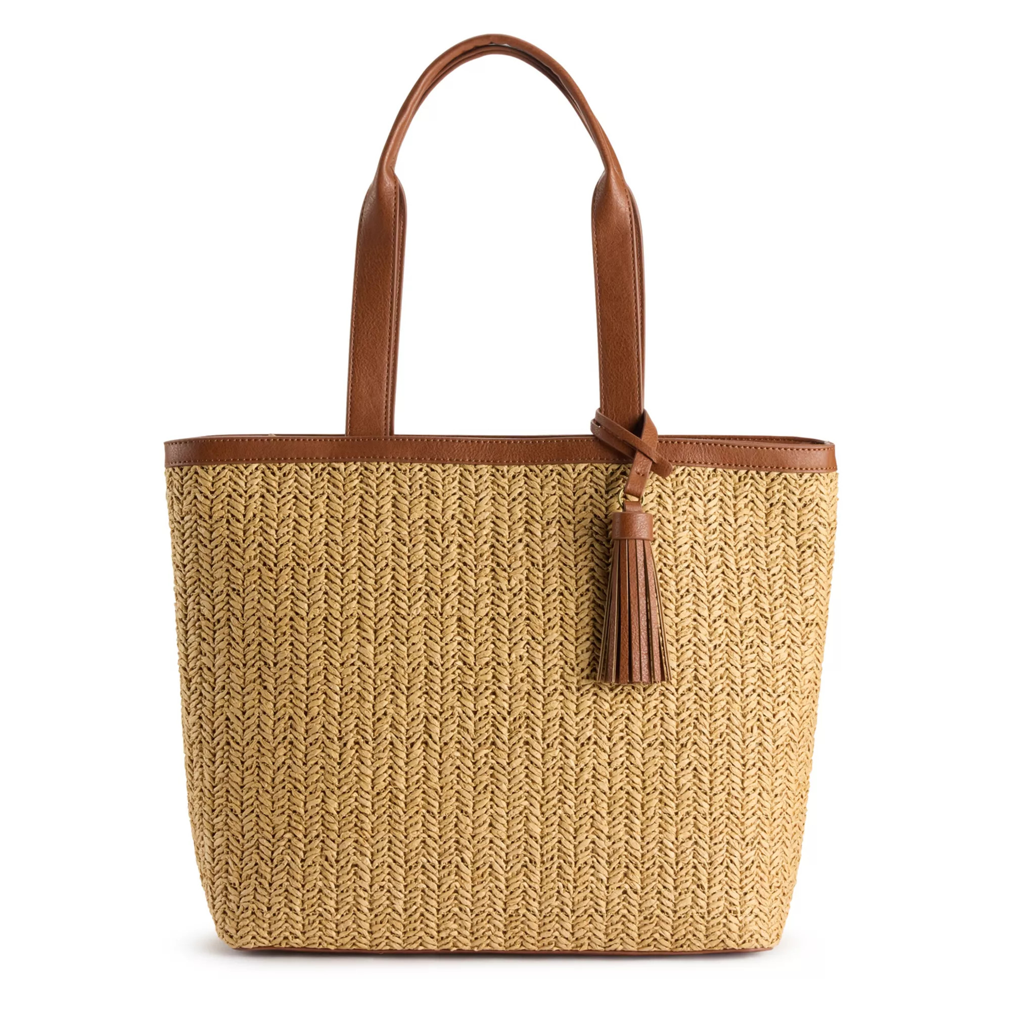 Sonoma Goods For Life® Amelia Straw Shopper Tote | Kohl's