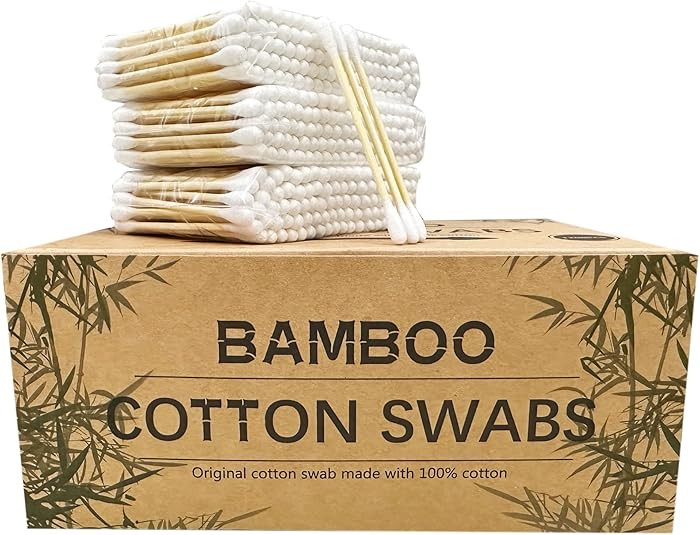 Bamboo Cotton Swabs, Wooden Cotton Swabs 1200pcs | Amazon (US)