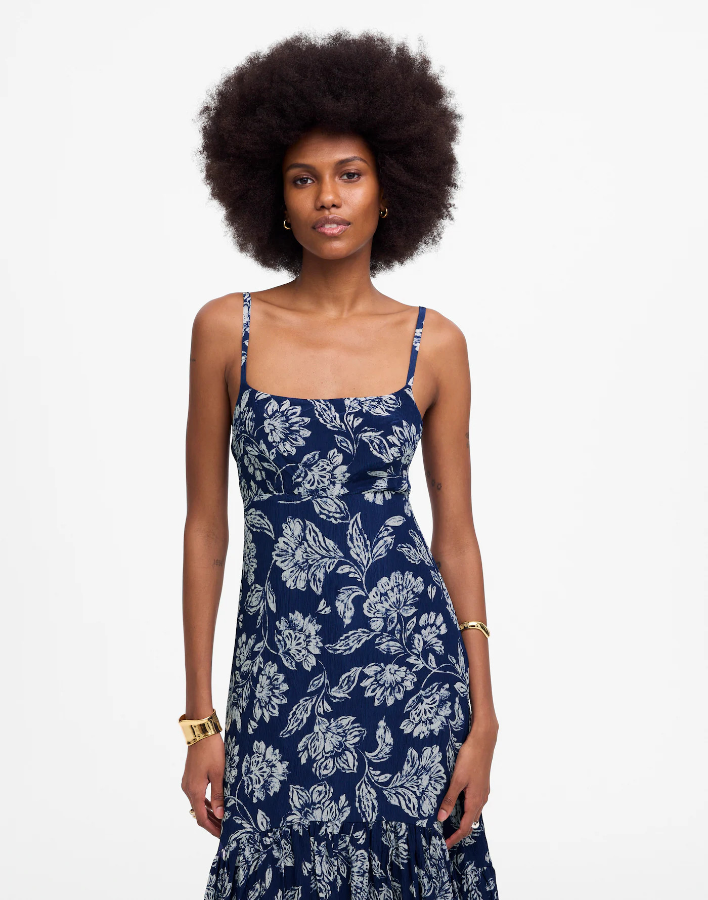 Textured Maxi Slip Dress in Floral | Madewell | Madewell