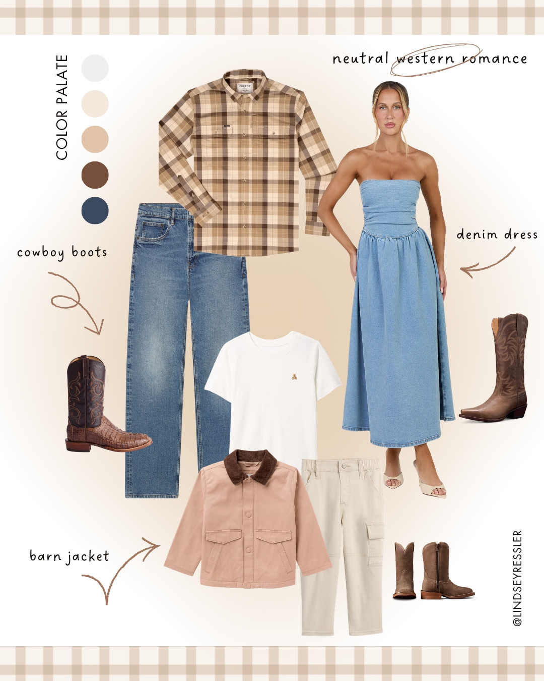 Fall family photo outfits that actually look good together 🤎📸

If you’re planning family photos this fall, save this one! 🍂 I’m loving the neutral western look this year — warm browns, creamy whites, denim, and just the right amount of western-inspired details. 🤠

The goal: coordinated, not matchy-matchy ✨ Think textures, earthy tones + a mix of casual and elevated pieces so everyone looks pulled together without looking overly styled.

🤎 Neutral fall color palette
👖 Denim + western boots
🤍 Flowy white dress
🍂 Easy layers for the whole family
📸 Perfect for fall family photos

Save this for your fall photo outfit inspo + shop the looks on LTK!

#LTKStyle #LTKFamily #LTKFindsUnder100 #FallFamilyPhotos #FamilyPhotoOutfits #FallOutfitIdeas #FamilyPictureOutfits #FallFamilyPictures #WesternStyle #NeutralStyle #WesternFashion #FamilyPhotoInspiration #FallStyle #FallFashion #OutfitInspo #FamilyOutfitIdeas 

 #LTKmomlife #LTKSeasonal #LTKKids