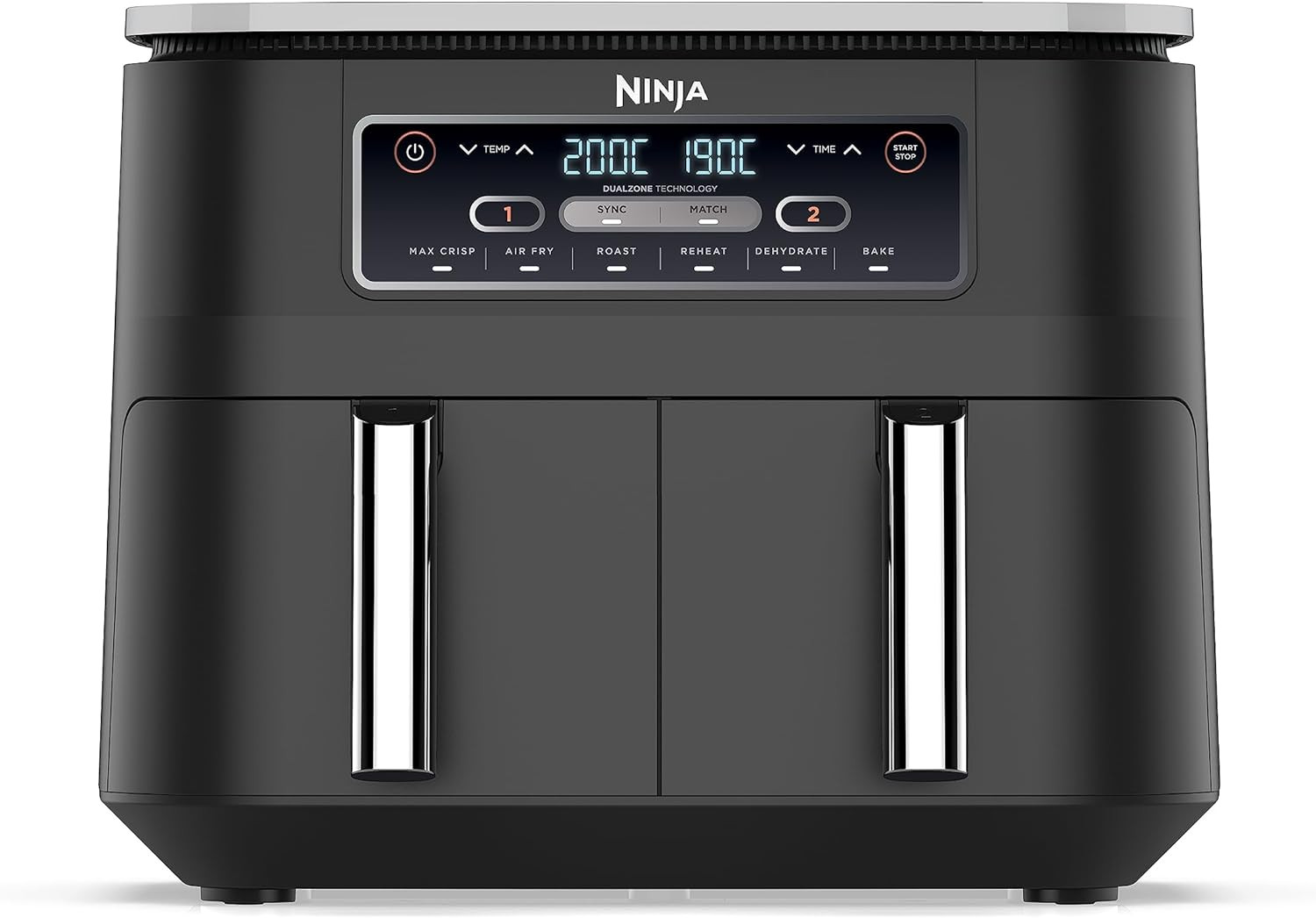 Ninja Foodi Dual Zone Digital Air Fryer, 2 Drawers, 7.6L, 6-in-1, Uses No Oil, Air Fry, Max Crisp... | Amazon (UK)
