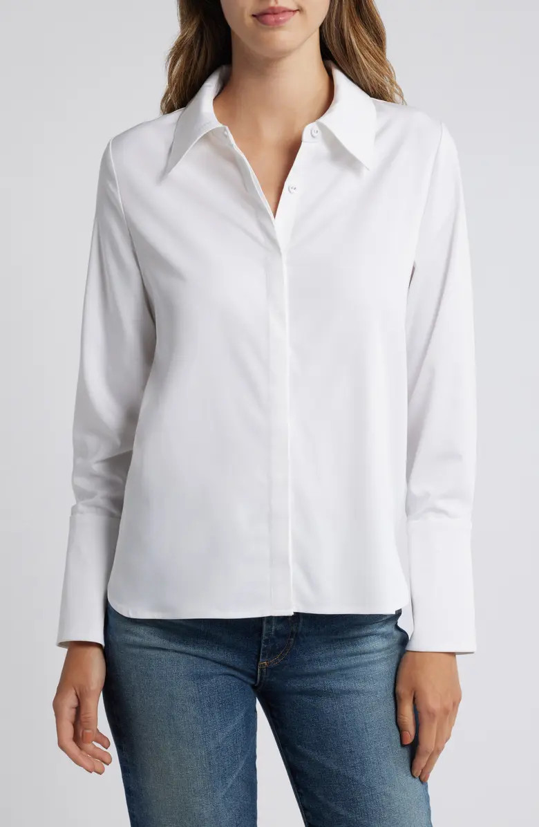 Flare Cuff Button-Up Shirt | Nordstrom