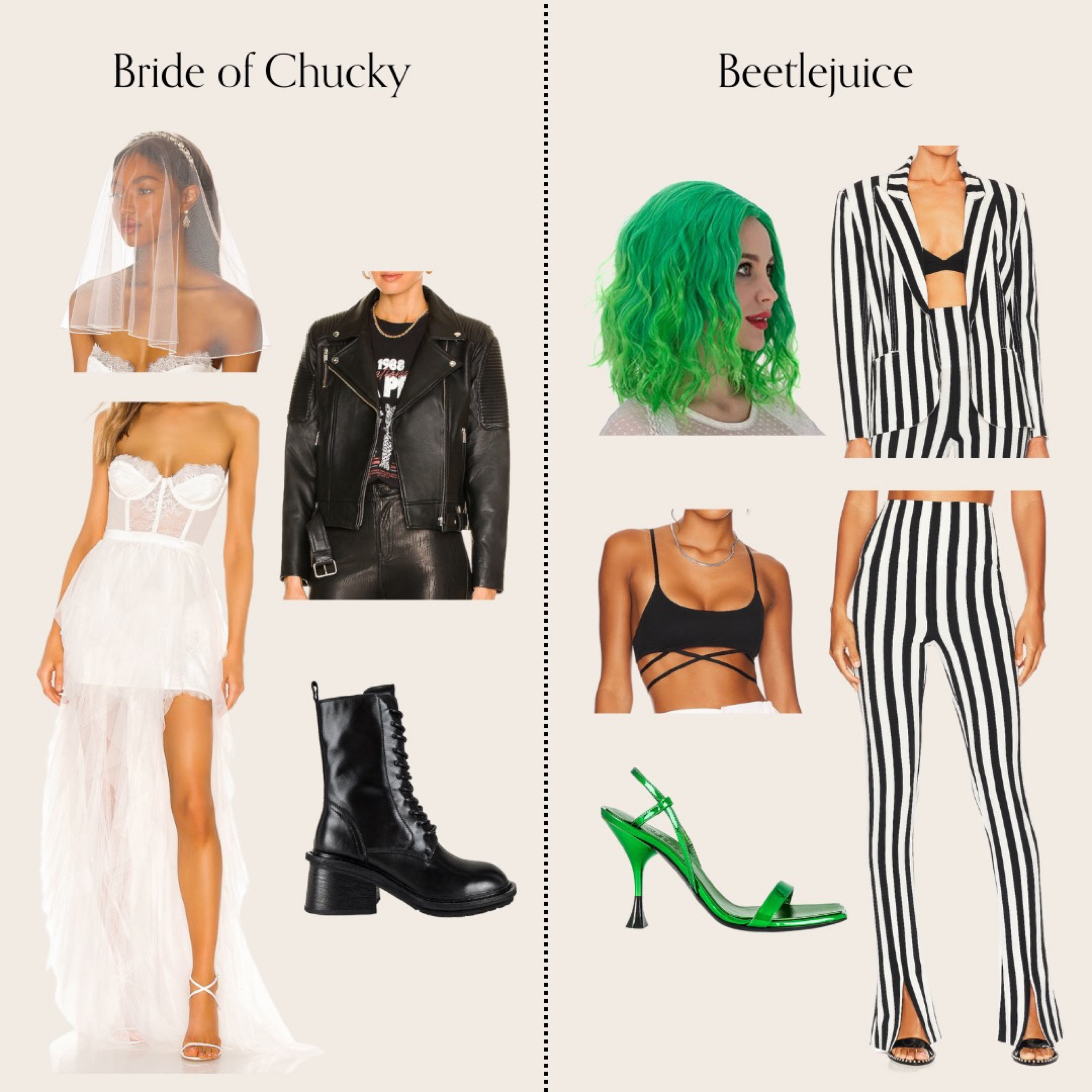 Halloween Looks 

#BrideofChucky #Beetlejuice #Halloween

#LTKHalloween #LTKfit #LTKstyletip