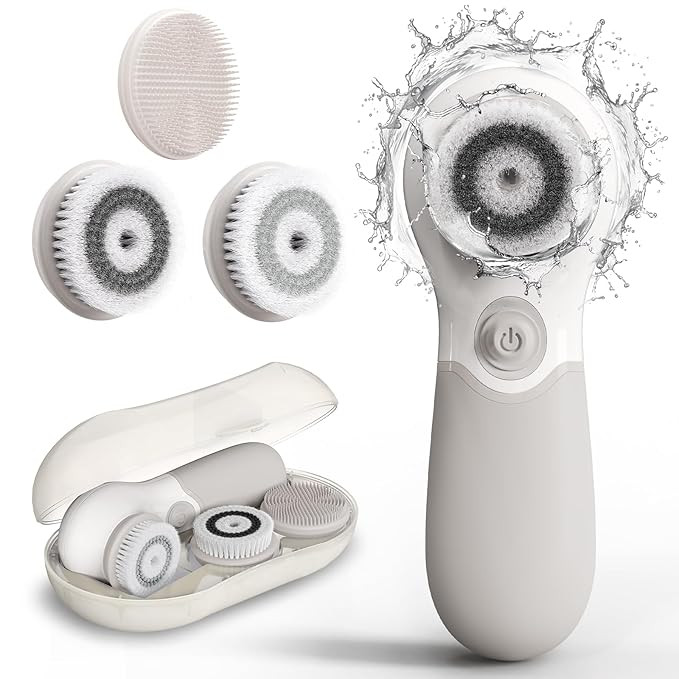 Face Scrubber with 3 Brush Heads & 2 Speeds - Deep Cleaning, Exfoliating, and Massaging for All S... | Amazon (US)