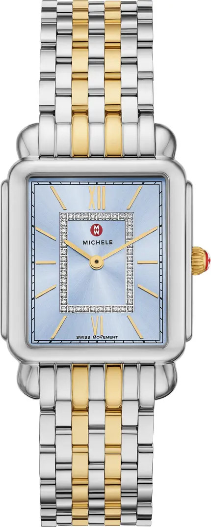 Deco II Diamond Two-Tone Bracelet Watch, 43mm - 0.11ct. | Nordstrom Rack