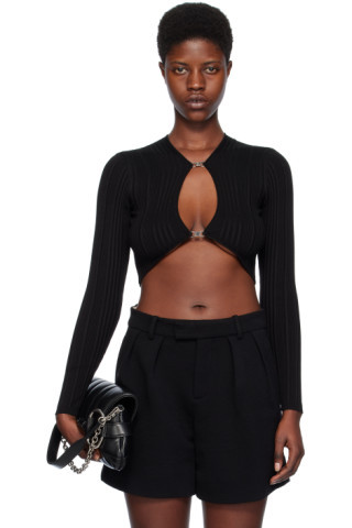 Black Cutout Blouse | SSENSE