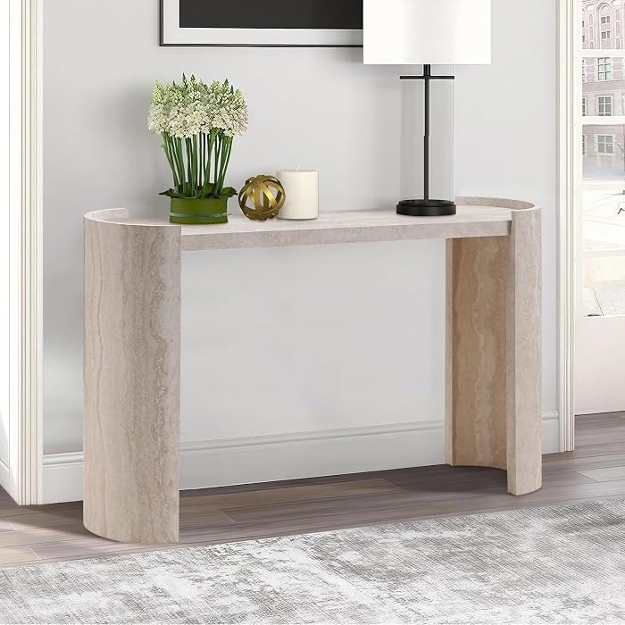 53" Console Table for Entryway with Faux Mars Marble Pattern | Amazon (US)