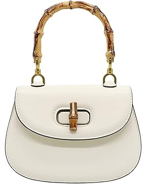 Womens Tote Bag,Bamboo Shaped Top Handle Satchel Crossbody | Amazon (US)